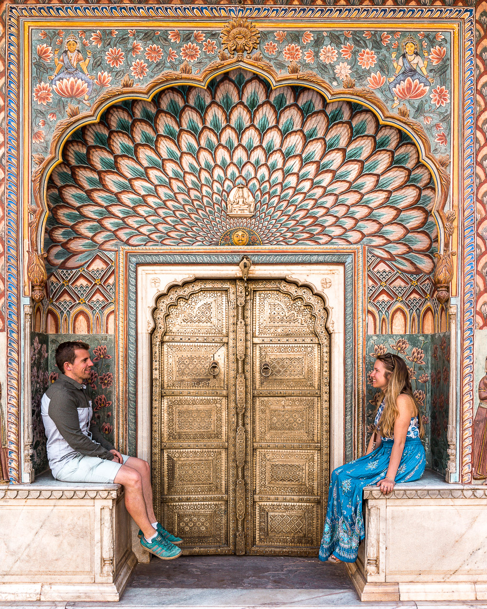 Lotus Gate Summer Door in the City Palace in Jaipur