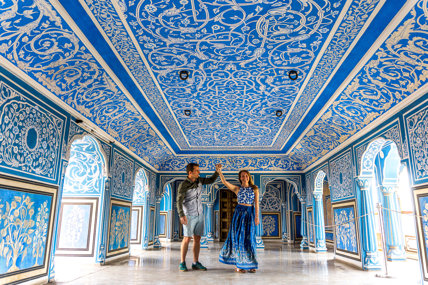 Blue Room in the City Palace, Jaipur, India