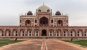 A large red tomb from the Mughal empire