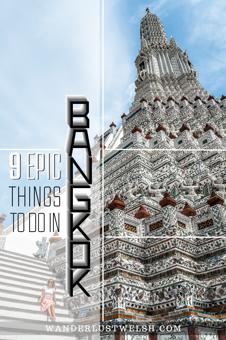 White and colourful temple in Bangkok