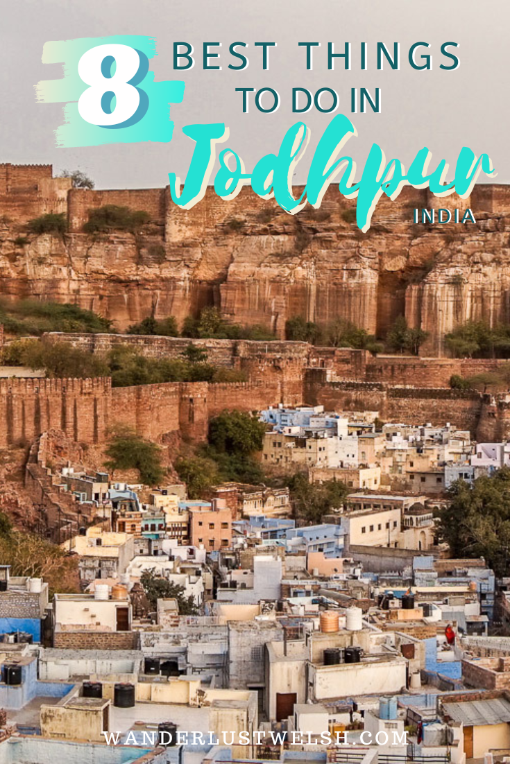 Mehrangarh Fort and view of the Blue City of Jodhpur in India