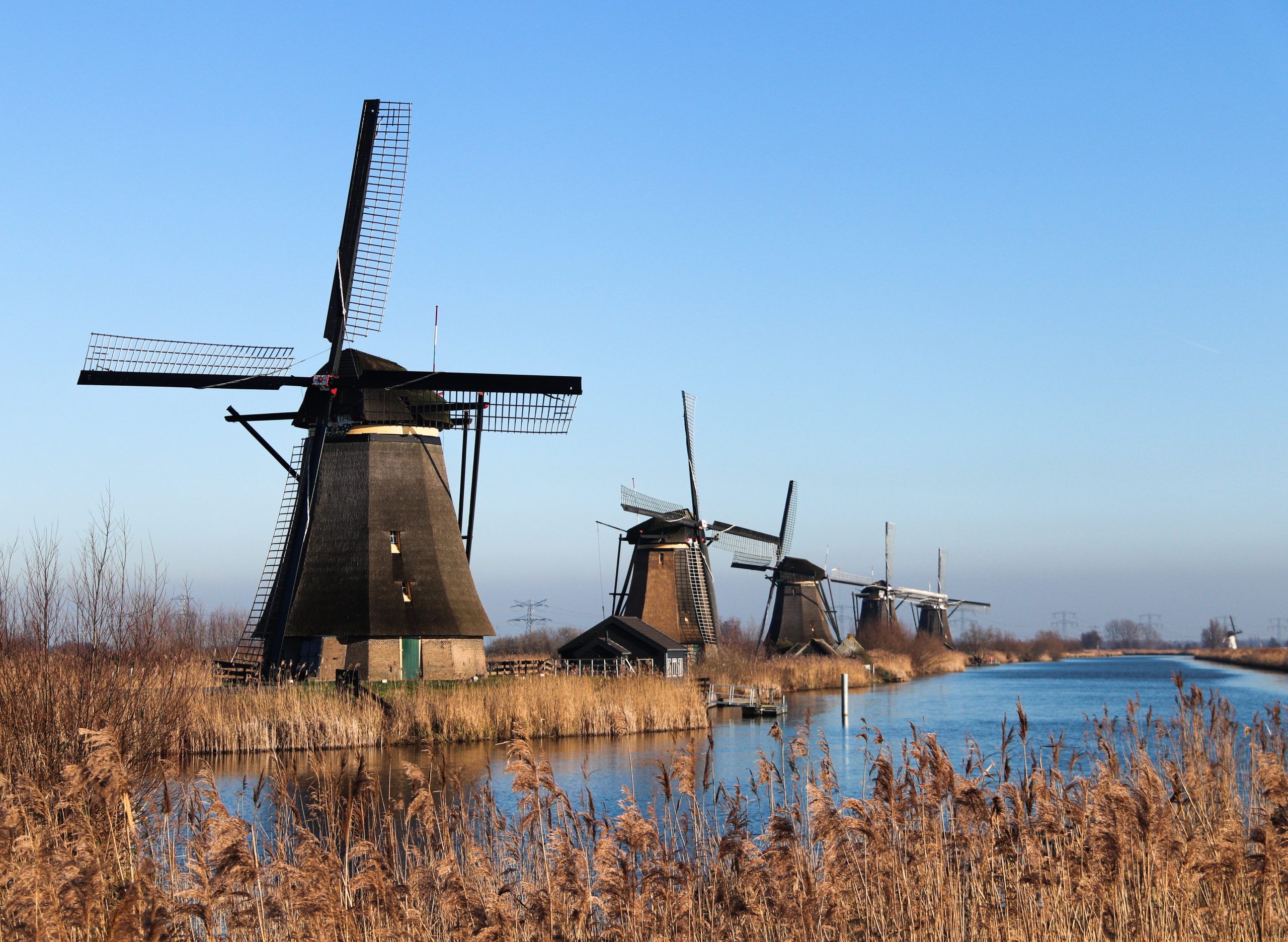 The iconic windmills of Kinderdijk