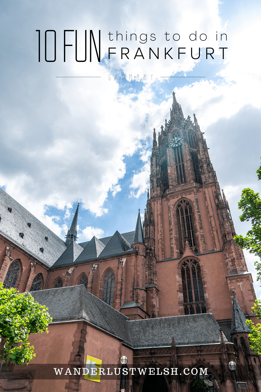 A red gothic church in Frankfurt