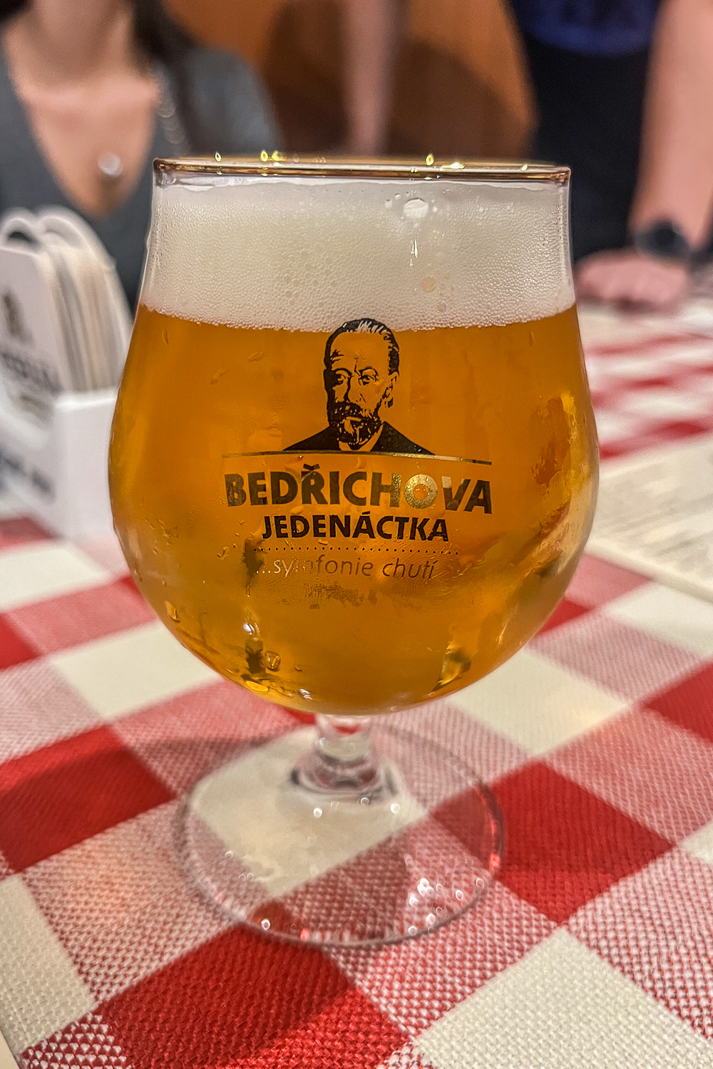 Close up of a microbrewery beer