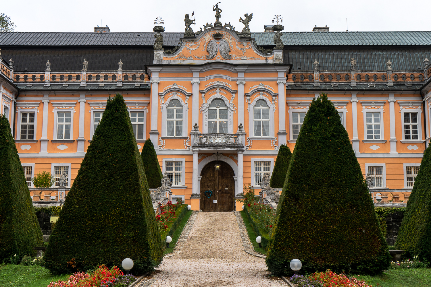 A baroque style castle - peachy coloured