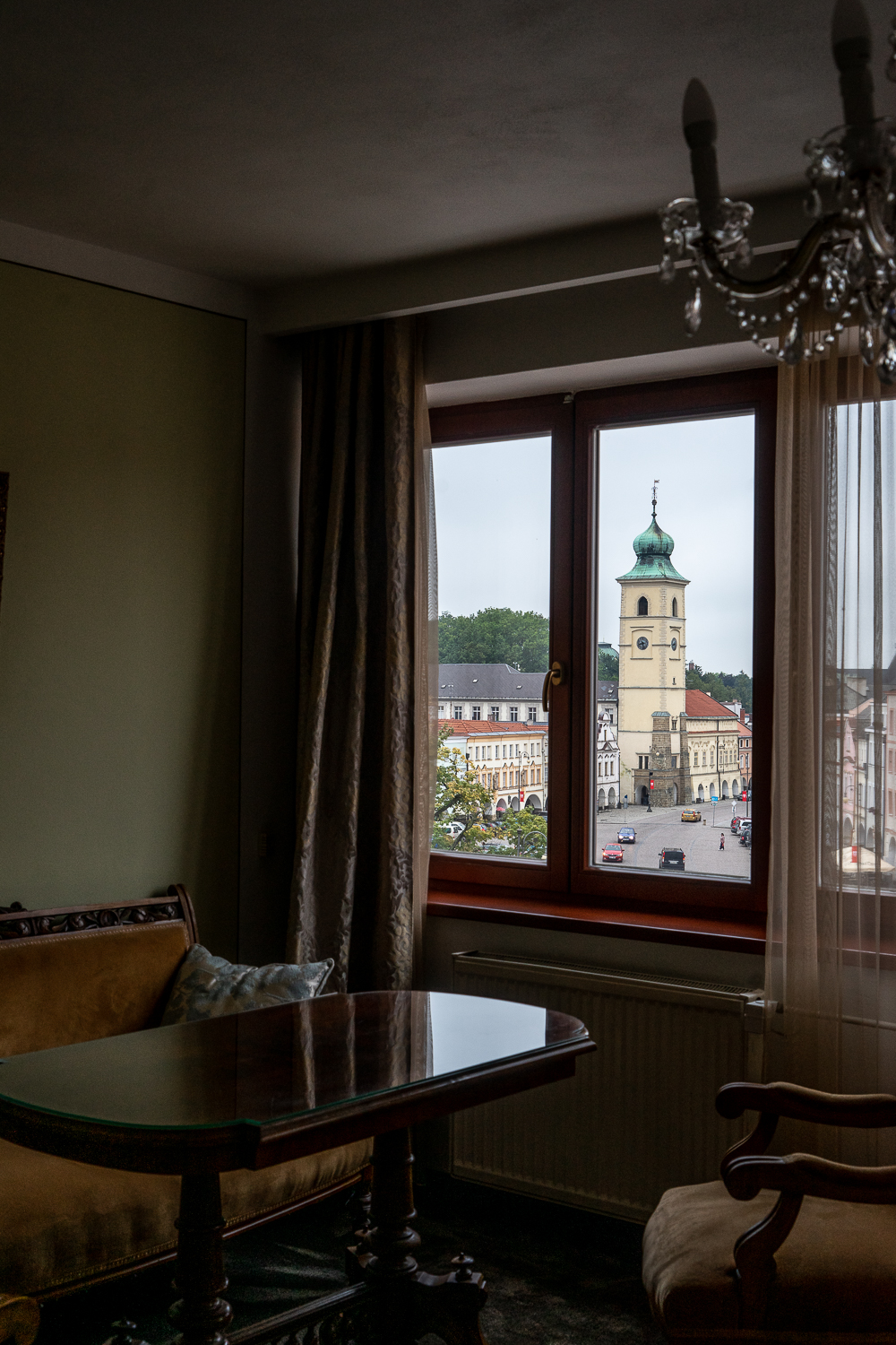 View of Pardubice from hotel window