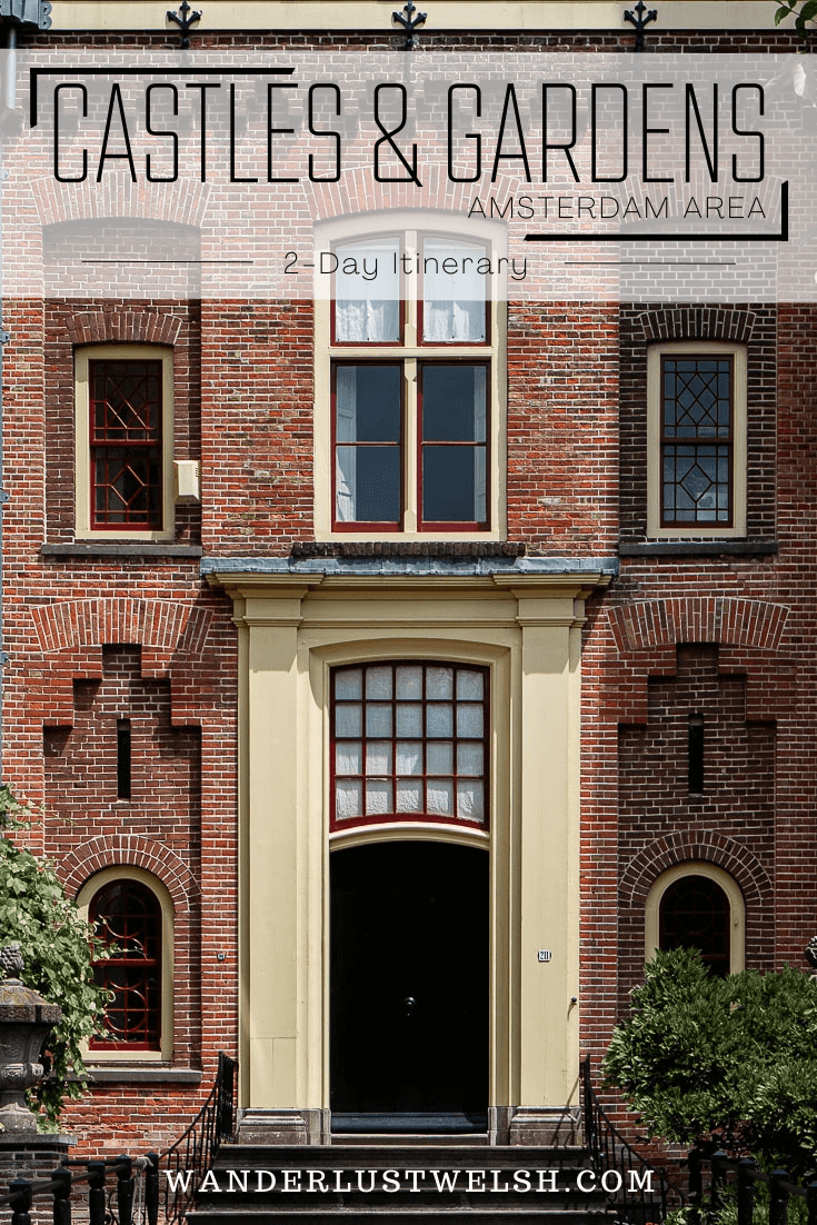 A red brick castle doorway with a black door