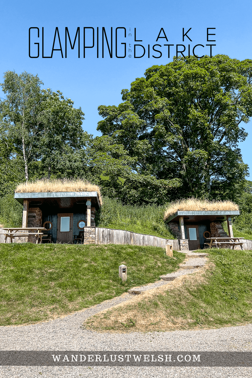 glamping burrows built into hill