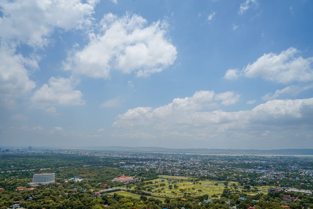 A viewpoint from Mandalay Hill of the lush greenery