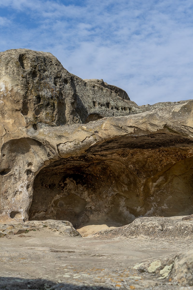 A cave that has been carved as a living space
