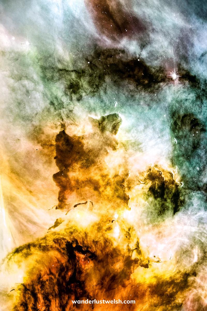 An incredible image from a deep space telescope of a nebula or gas cloud