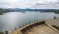 Aerial shot of the Maguga Dam and resulting reservoir in Eswatini