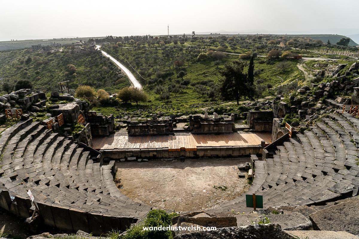 Well preserved Roman amphitheatre from the top