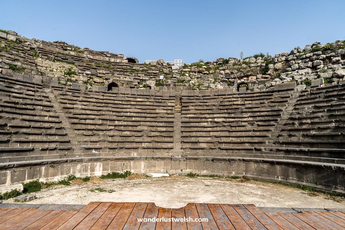 Well preserved remains of a Roman amphitheatre