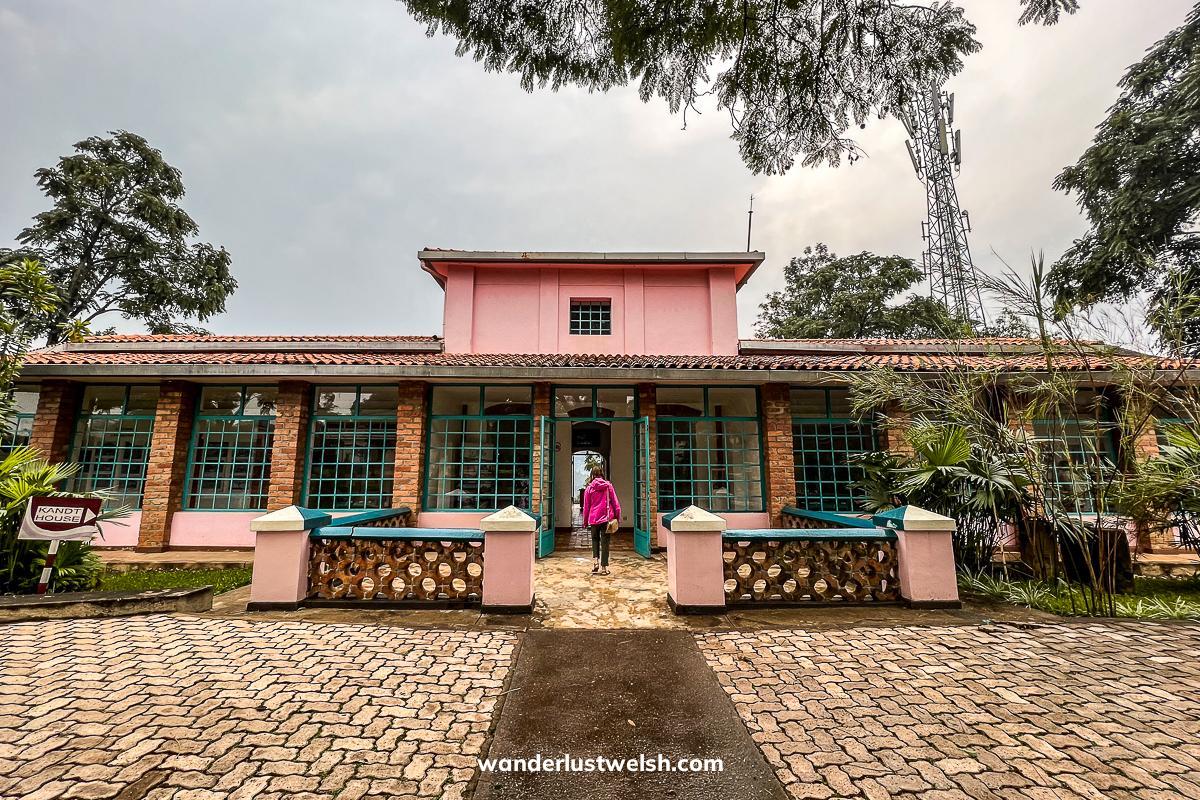 Kandt House in Kigali - A wide pink building