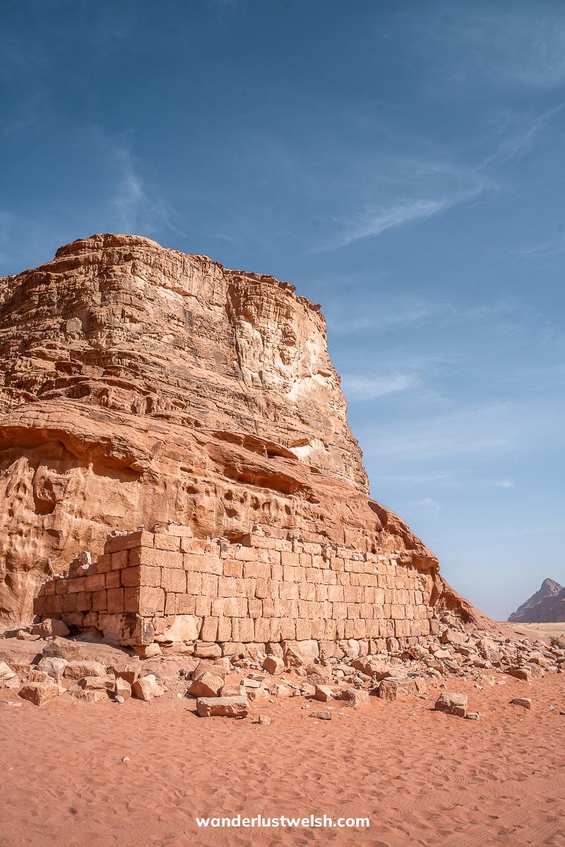Lawrence of Arabia's house in Wadi Rum - A ruined sandstone building
