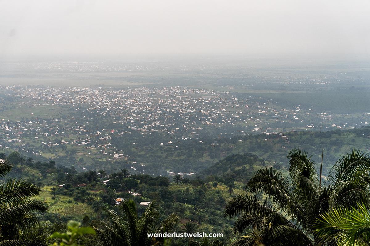 A view of the sprawling city of Bujumbura in Burundi from a mountainous viewpoint